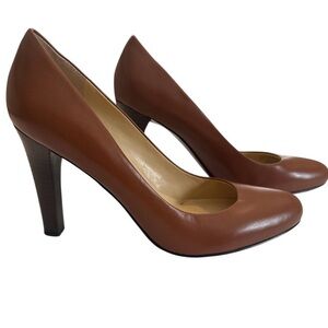 Ralph Lauren Women’s Tan/Brown Leather Pumps - Size 9